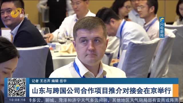 山东与跨国公司合作项目推介对接会在京举行