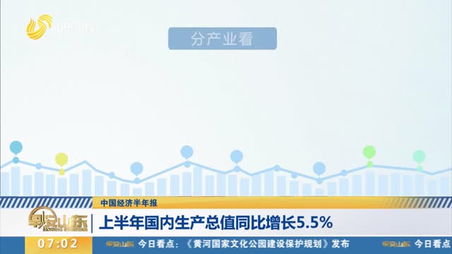 【中国经济半年报】上半年国内生产总值同比增长5.5%