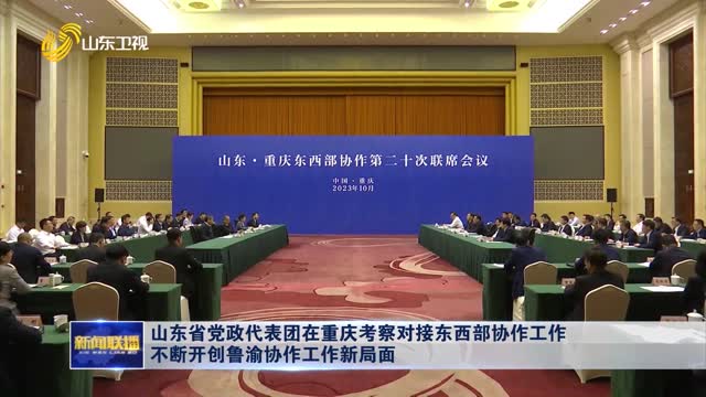 山东省党政代表团在重庆考察对接东西部协作工作 不断开创鲁渝协作工作新局面