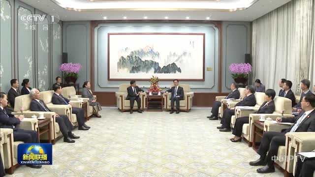 韩正会见老挝人民革命党中央总书记、国家主席通伦