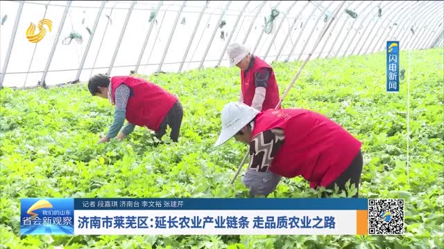 济南市莱芜区：延长农业产业链条 走品质农业之路