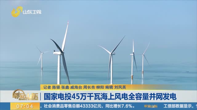 国家电投45万千瓦海上风电全容量并网发电
