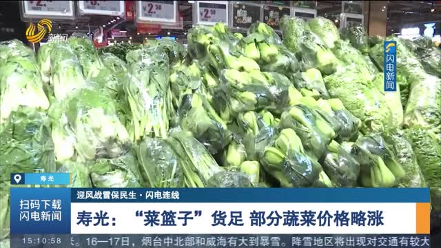 【迎风战雪保民生·闪电连线】寿光：“菜篮子”货足 部分蔬菜价格略涨