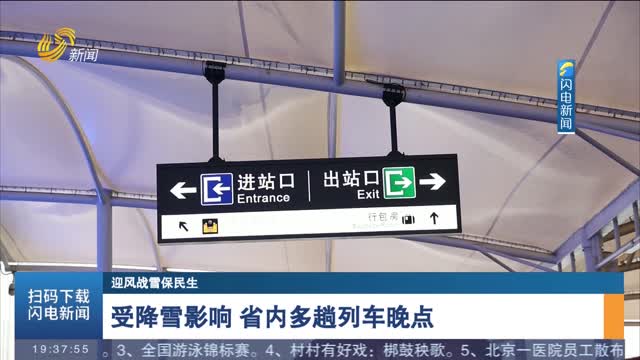 【迎风战雪保民生】受降雪影响 省内多趟列车晚点