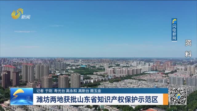 潍坊两地获批山东省知识产权保护示范区