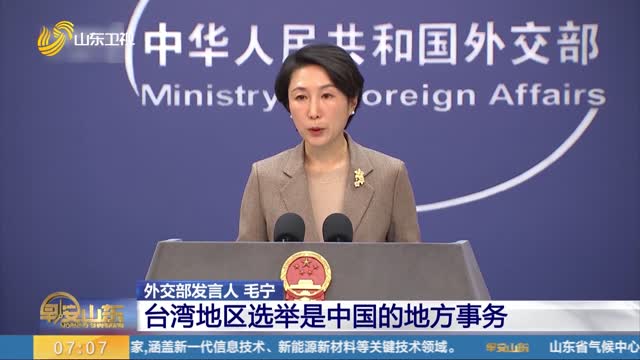 外交部：台湾地区选举是中国的地方事务