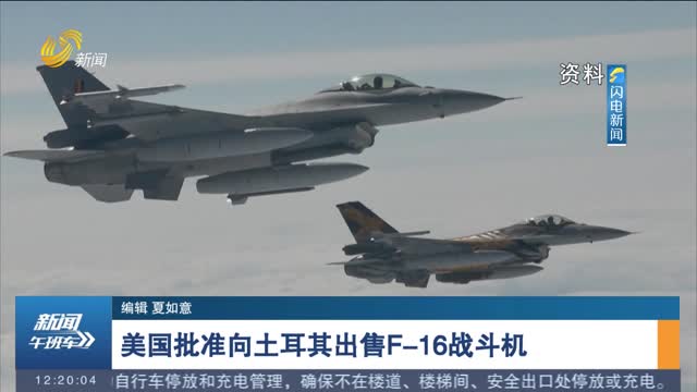 美国批准向土耳其出售F-16战斗机