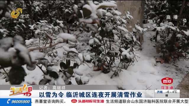 以雪为令 临沂城区连夜开展清雪作业