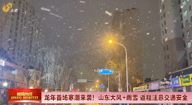 龙年首场寒潮来临！山东大风+雨雪，返程注意交通安全！