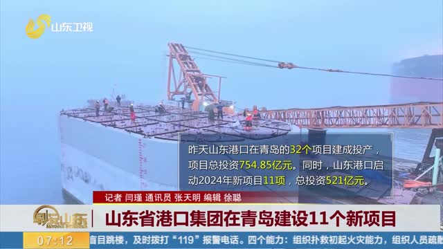 山东省港口集团在青岛建设11个新项目