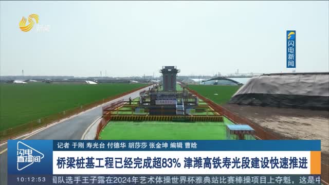 桥梁桩基工程已经完成超83% 津潍高铁寿光段建设快速推进