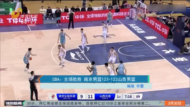 CBA：主场险胜 南京男篮123-122山西男篮