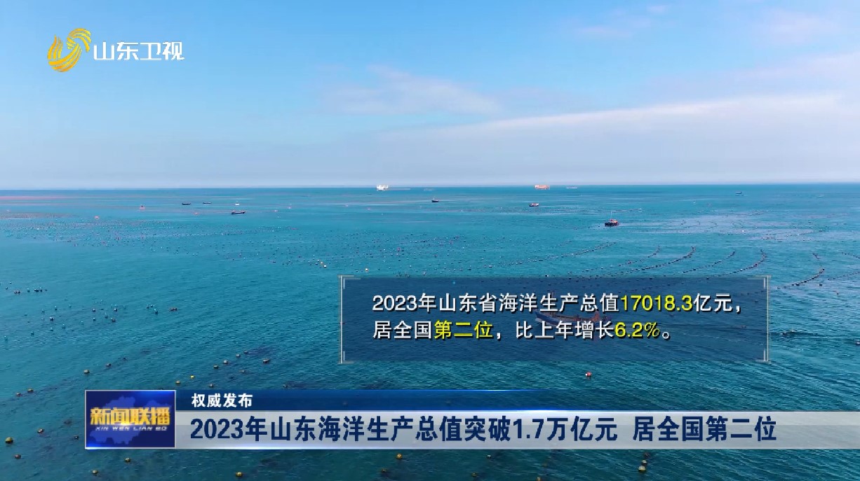 2023年山东海洋生产总值突破1.7万亿元 居全国第二位【权威发布】