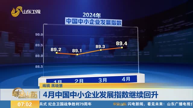 4月中国中小企业发展指数继续回升