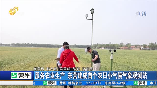 服务农业生产 东营建成首个农田小气候气象观测站