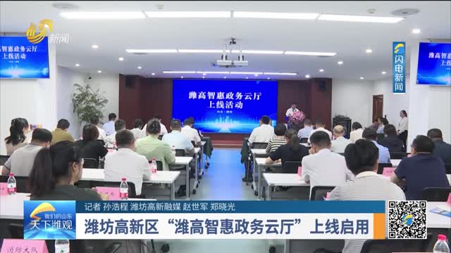  Weifang High tech Zone "Weigao Zhihui Government Affairs Cloud Hall" was launched