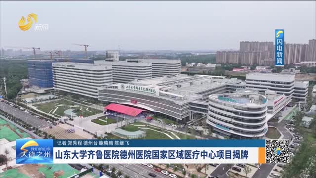 山东大学齐鲁医院德州医院国家区域医疗中心项目揭牌