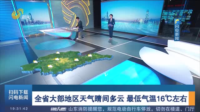 全省大部地區天氣晴間多云 最低氣溫16℃左右