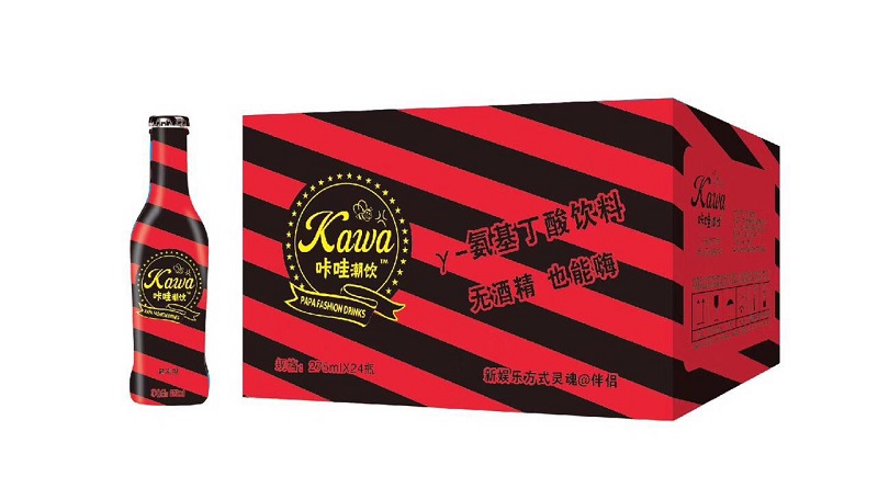 "咔哇潮饮"称"无酒精 也能嗨",号称是一种γ-氨基丁酸饮料.