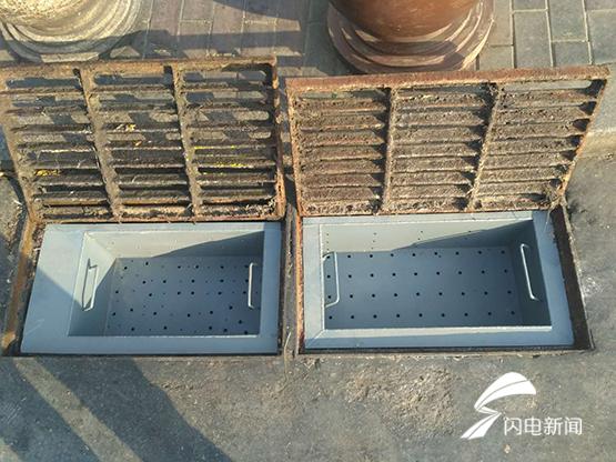 防树叶,烟头等堵塞管道,德州首推10套雨水口截污挂篮