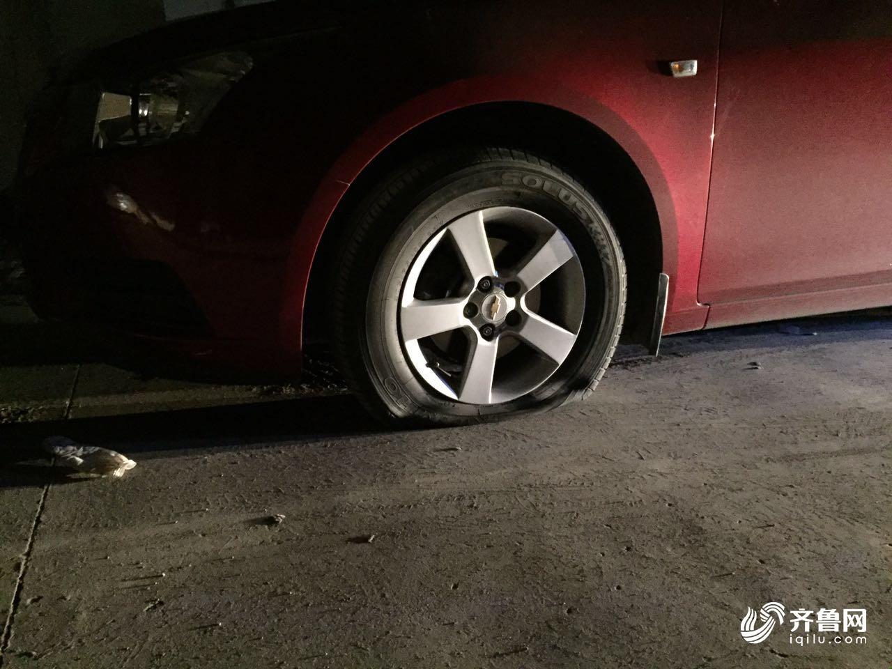 濟南一小區地下車庫遭黑手一夜間50輛車遭噴漆扎胎