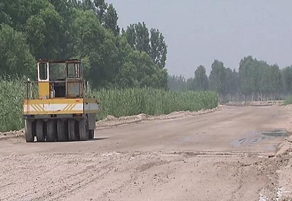 博興麻大湖公園西區主干道正加速建設 濕地公園面積進一步擴大
