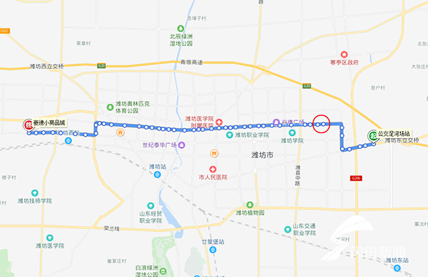 8月18日起,潍坊76路等3条公交线路站点增容