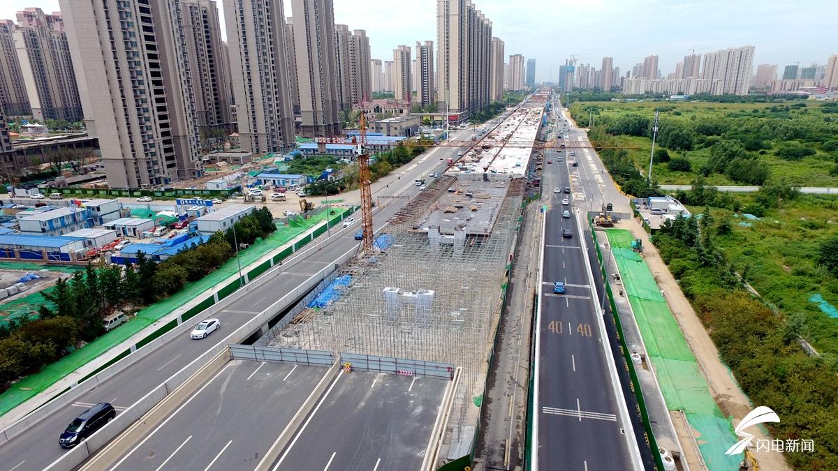 飞吧山东丨航拍济南北园大街快速路西延东西大贯通更近一步