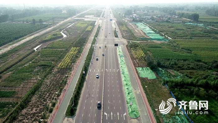 35秒双向八车道聊城城区首条贯通东西外环道路通车