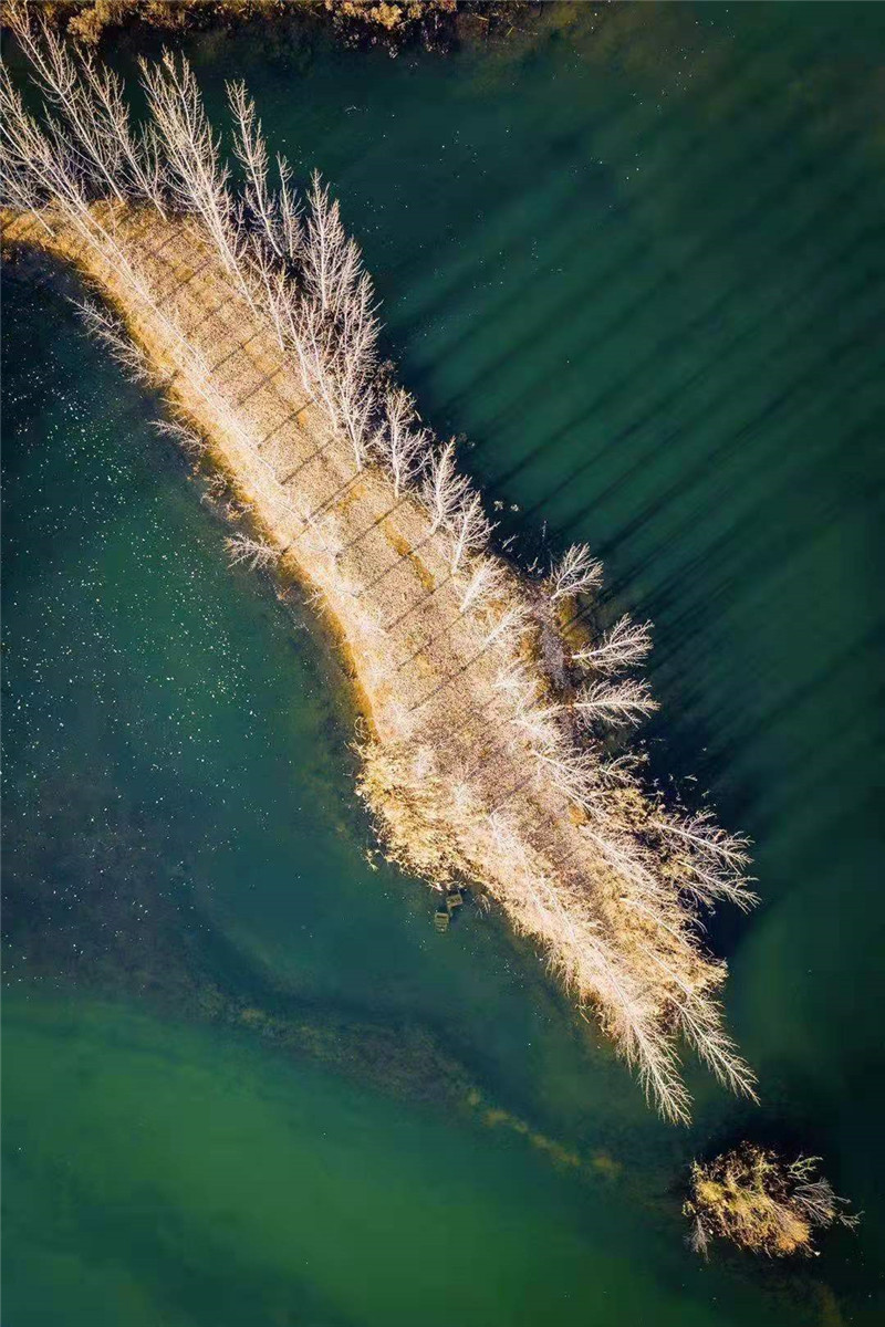 63秒丨航拍五莲墙夼水库这里的冬天很美