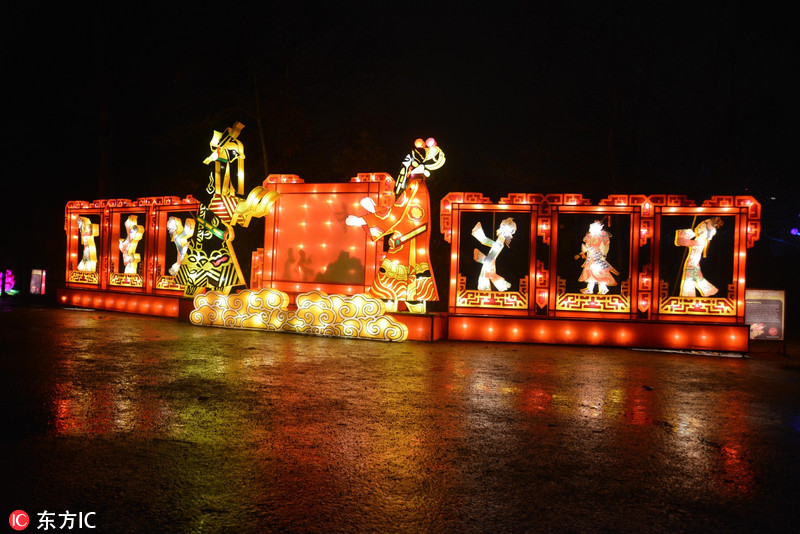比利时举办中国彩灯节迎新年 兵马俑彩灯吸睛