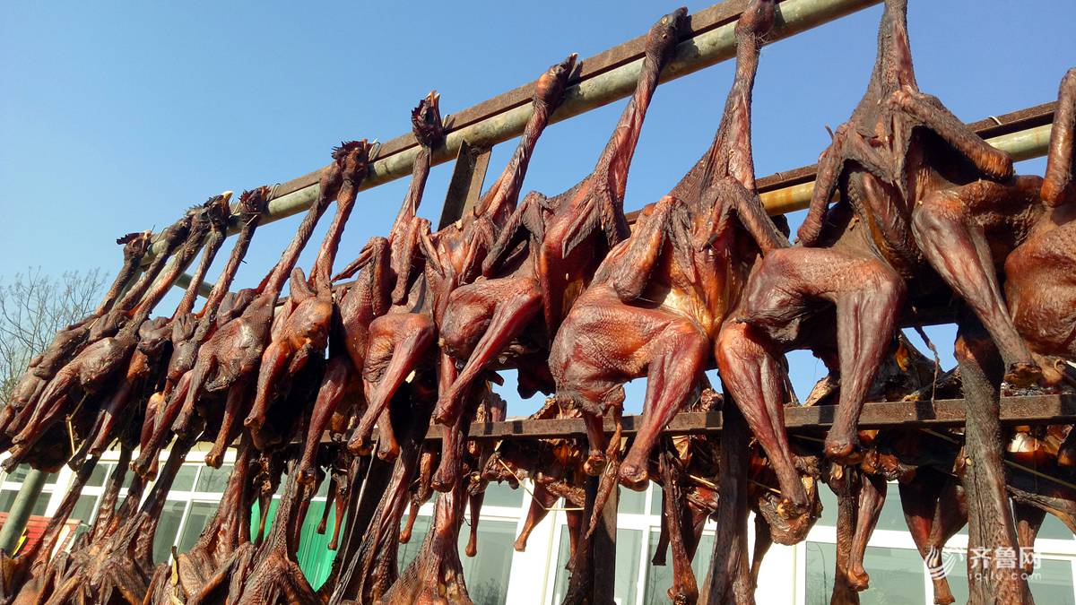 数百只风干鸡挂满日照农家院 香气四溢年味浓
