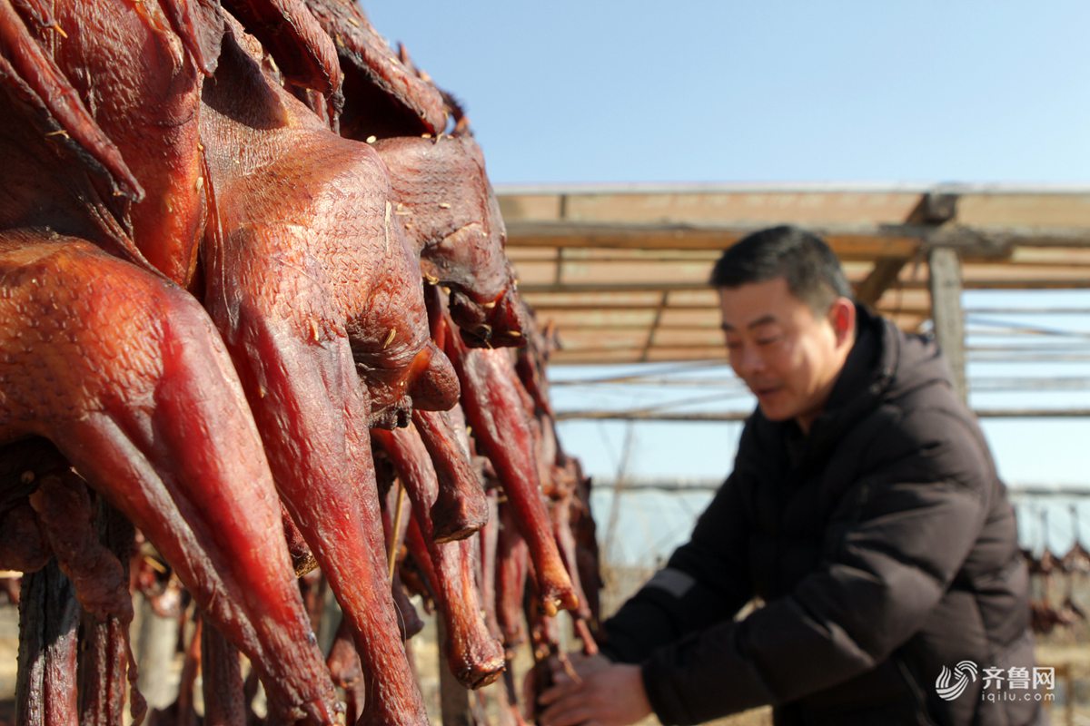 数百只风干鸡挂满日照农家院香气四溢年味浓