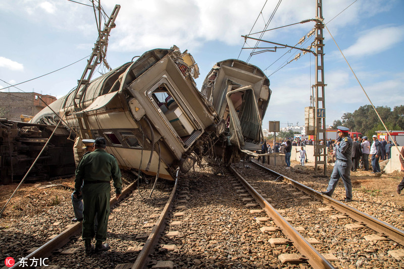 摩洛哥一列火车脱轨造成至少6人死72人伤