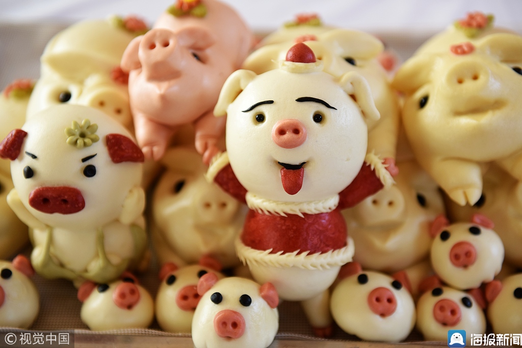 小猪当主角!青岛花馍飘香迎春节