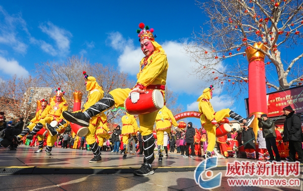 威海钹鼓齐鸣闹新春民俗演出年味浓