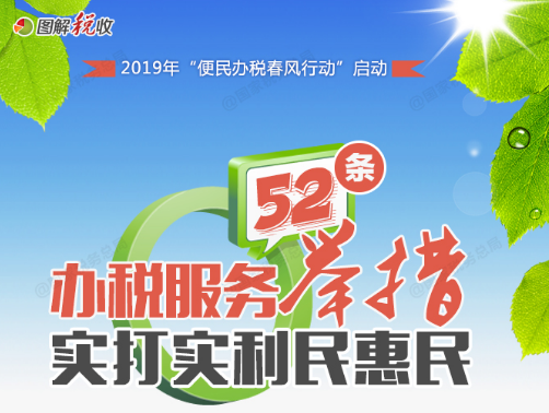 【圖解稅收】便民辦稅春風行動:52條辦稅服務舉措利民惠民