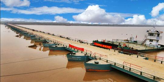 济南黄河浮桥图片图片