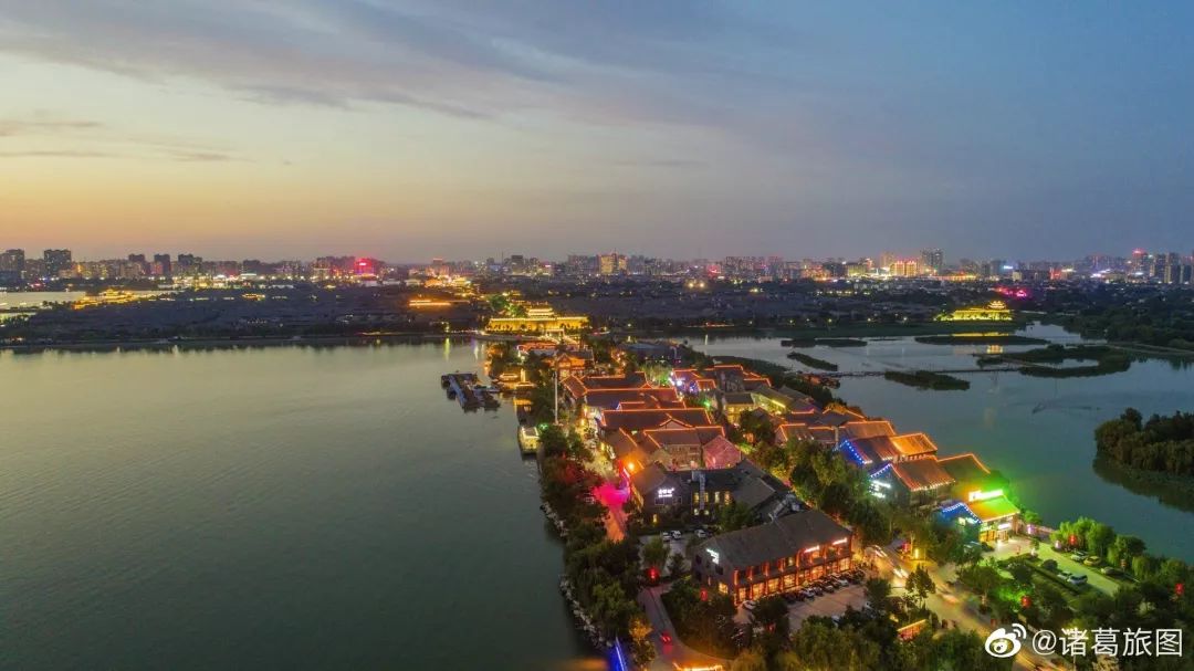 聊城夜景圖|@諸葛旅圖光嶽樓圖|@檸萌_雨辰濱州濱州魏集古村落圖