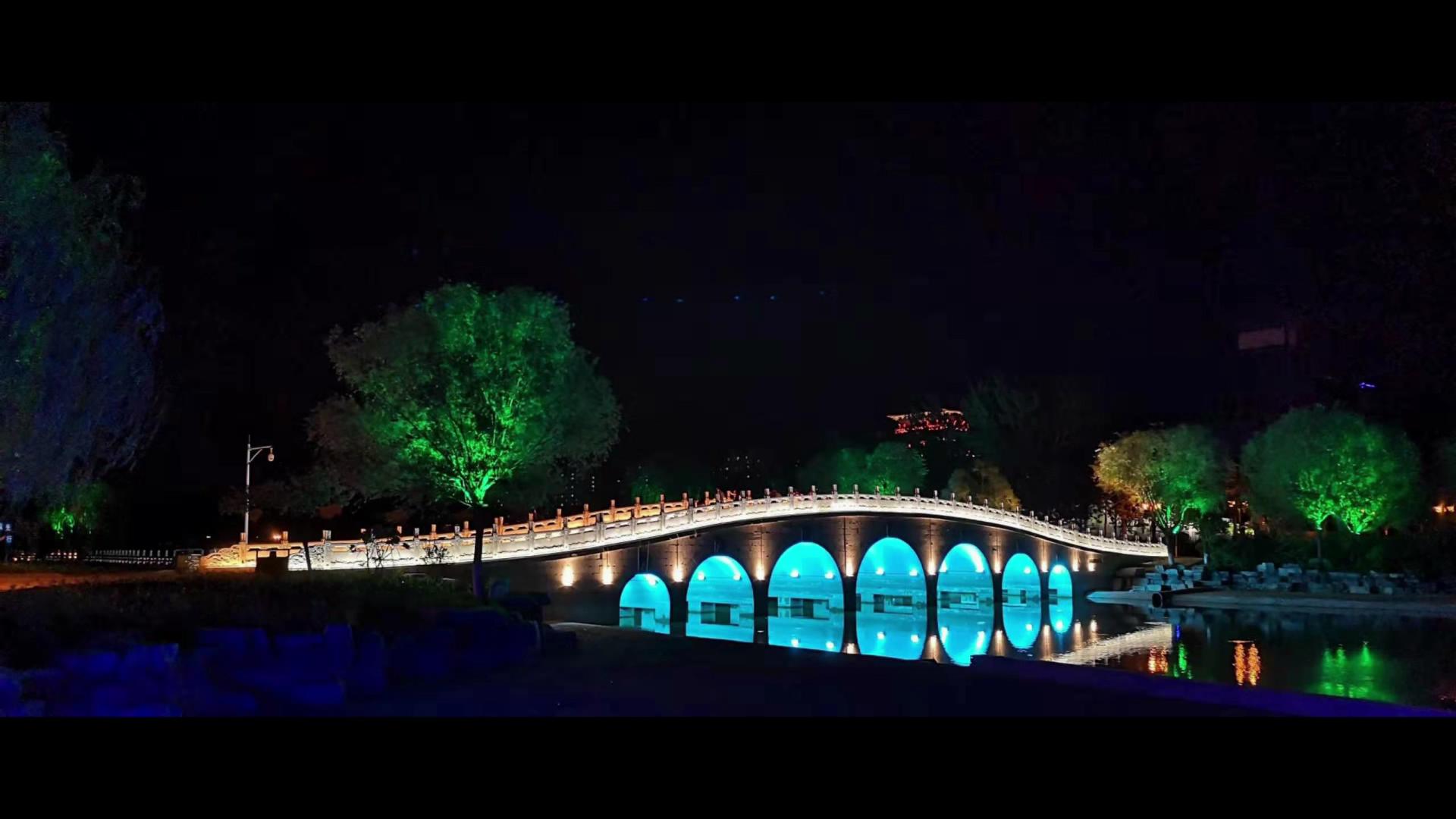 美图欣赏丨平原县琵琶湾公园夜景随拍