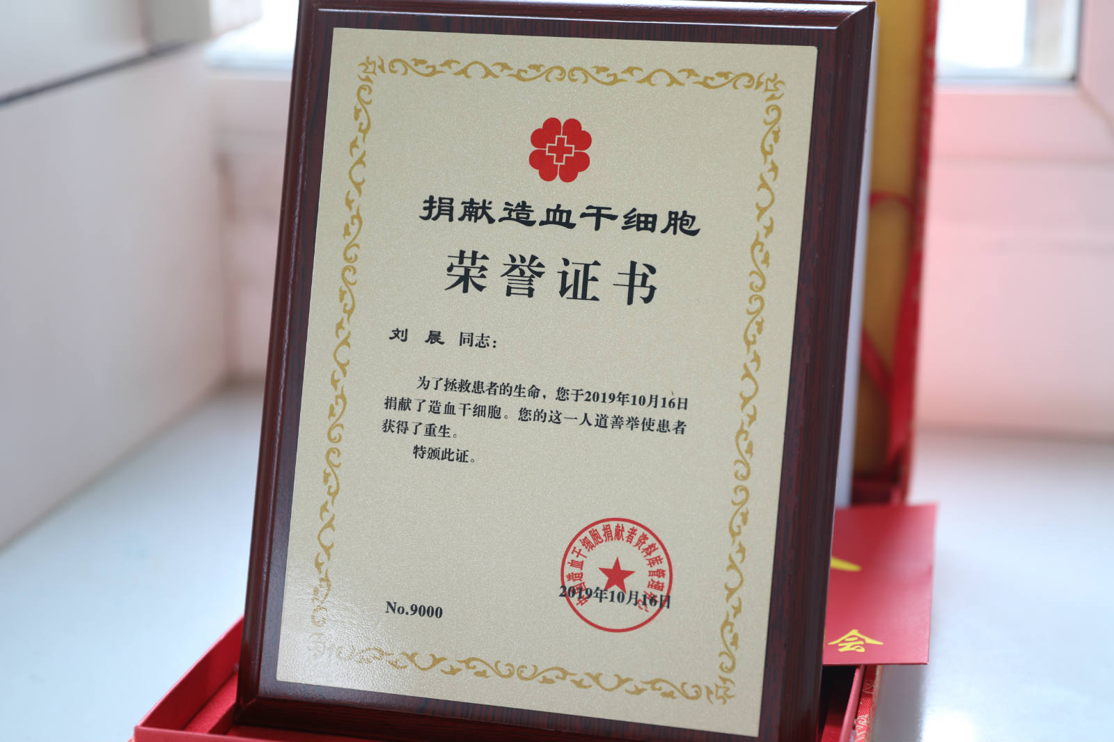 造血干细胞荣誉证书图片