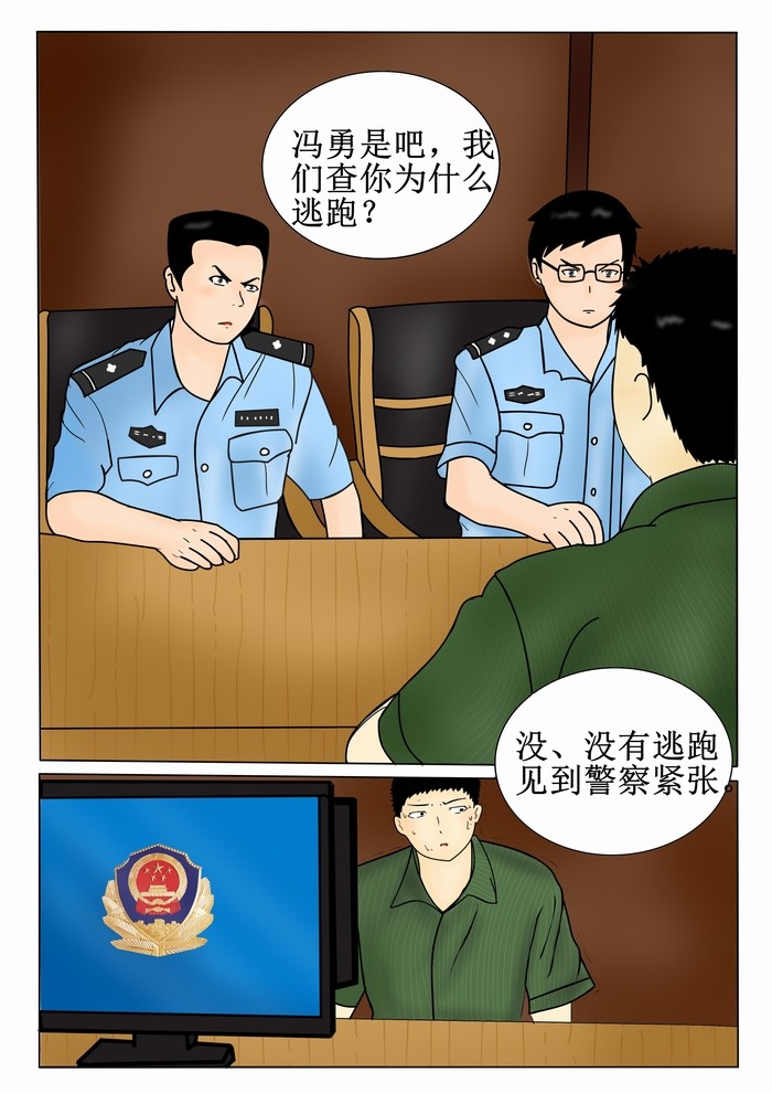 德州民警原创连载漫画暗夜②审讯风云1