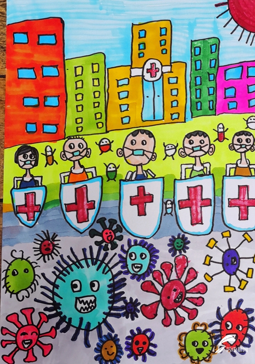 病毒来了我不怕济南小学生67绘图画抗击新型冠状病毒