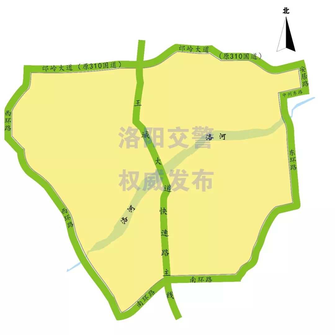 新乡限行区域地图高清图片