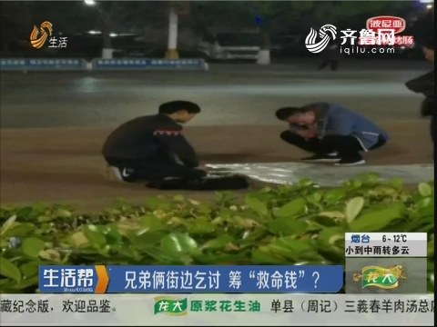 德州：兄弟俩街边乞讨 筹“救命钱”？
