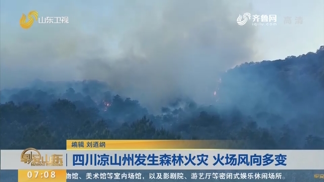 四川凉山州发生森林火灾 火场风向多变
