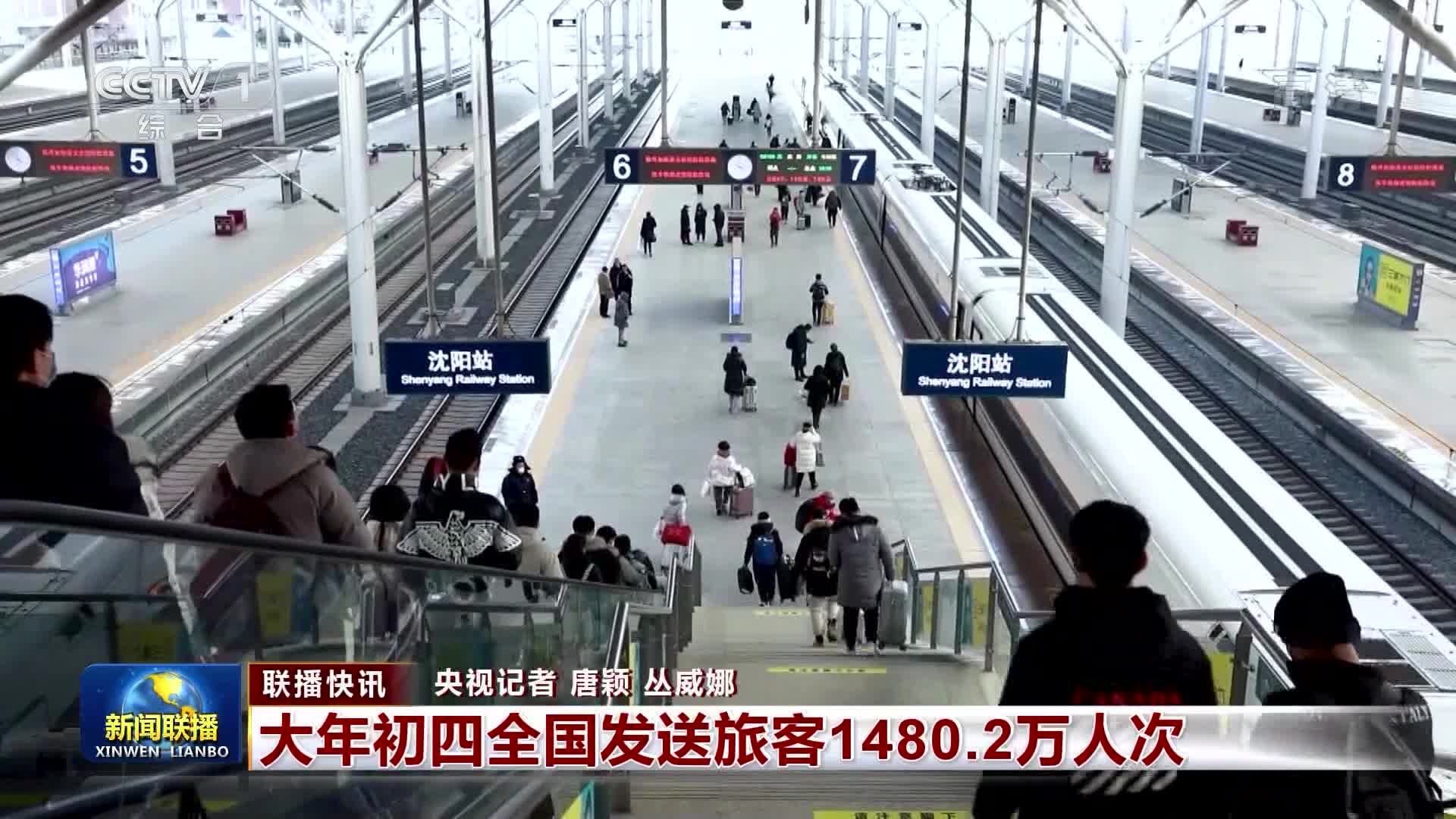 【联播快讯】大年初四全国发送旅客1480.2万人次