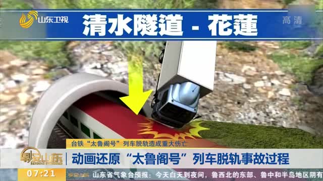 【台铁"太鲁阁号"列车脱轨造成重大伤亡】动画还原"太鲁阁号"列车脱轨