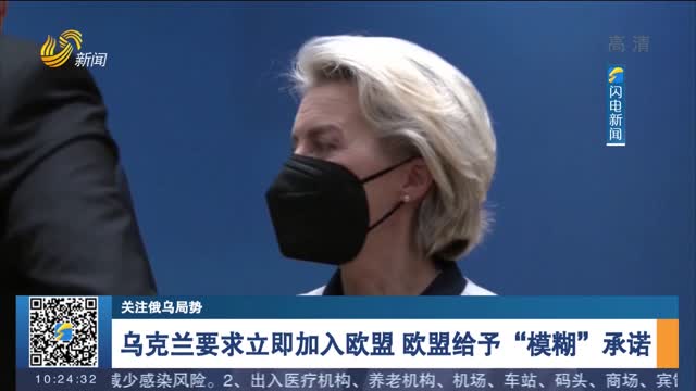 【关注俄乌局势】乌克兰要求立即加入欧盟 欧盟给予“模糊”承诺