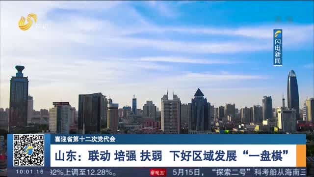 【喜迎省第十二次党代会】 山东：联动 培强 扶弱 下好区域发展“一盘棋”